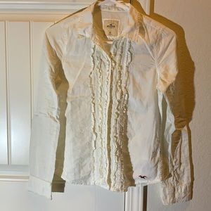 Hollister button down long sleeves white NWOT